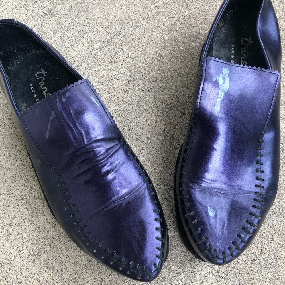 Vintage 1988 men’s Transport purple shoes uk 7